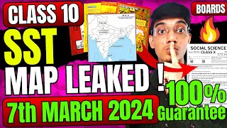 SST Map Leaked 7 March Board Exam Class 10 🤯  Social science Map work Class 10  Digraj sir [upl. by Ozneral]