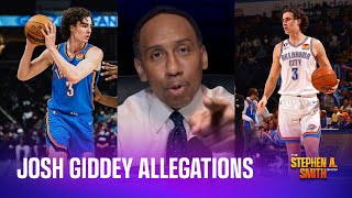 Stephen A Smith speaks on Josh Giddey allegations [upl. by Voltz425]