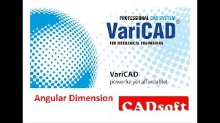 VariCAD 2019 Commands English  Angular Dimension [upl. by Radec]