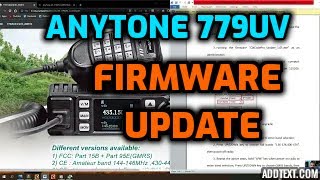 ANYTONE 779UV FIRMWARE UPGRADE [upl. by Brod]