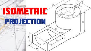 ISOMETRIC DRAWING IN  Technical drawing  Engineering drawing [upl. by Tammany]