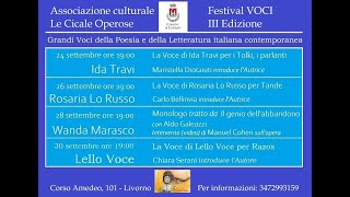 Festival VOCI III Edizione Maristella Diotaiuti introduce Ida Travi [upl. by Lecroy]