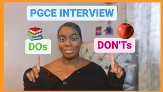 PGCE INTERVIEW PGCE INTERVIEW DOs amp DONTs 📚🍎 [upl. by Gnihc]