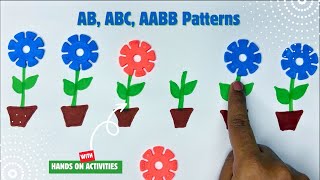 AB ABC AABB Patterns Activity for Kindergarten  Fun Pattern Learning  Creative Kinder Crafts [upl. by Emili]