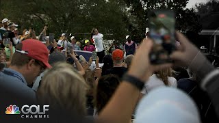 Caitlin Clark saves par with nice pitch long putt at The Annika proam  Golf Channel [upl. by Alicec]