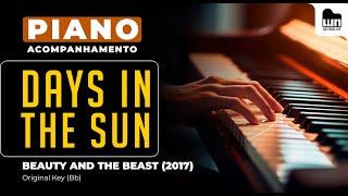 Days in the Sun Beauty and the Beast  Piano playback for Cover  Karaoke [upl. by Adriaens]