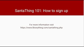 SantaThing 101 How to Sign Up [upl. by Arakaj532]