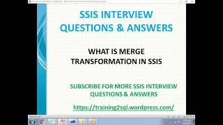 MERGE TRANSFORMATION IN SSIS  SORT TRANSFORMATION IN SSIS [upl. by Martsen398]