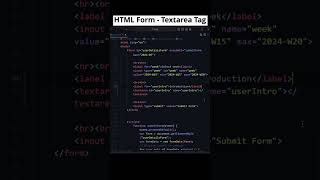 Mastering the HTML Textarea Tag Unleash Your Web Forms Potential htmlform codewithmayur [upl. by Laehcimaj831]