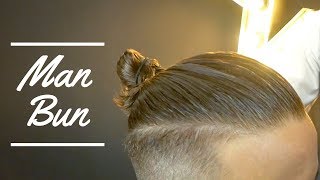 Mens Hairstyles  How to make a Man Bun  MAN BUN TUTORIAL [upl. by Aillij]