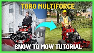 How to Switch a Toro Multiforce from Plowing to Mowing in Under 4 Minutes [upl. by Richey]