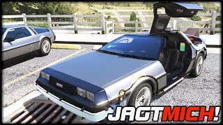 GTA 5 JAGT MICH 95  Delorean DMC12 BTTF2  Deutsch  Grand Theft Auto 5 CHASE ME [upl. by Joanne167]