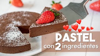 PASTEL con 2 INGREDIENTES 🍫  ¡SIN HORNO Fácil y Rápido [upl. by Atnauqal60]