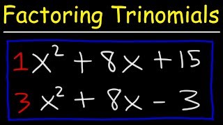 Factoring Trinomials The Easy Fast Way [upl. by Inessa]