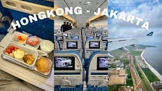 CATHAY PACIFIC RUTE HONGKONG  JAKARTA NYAMAN BANGET [upl. by Enila]