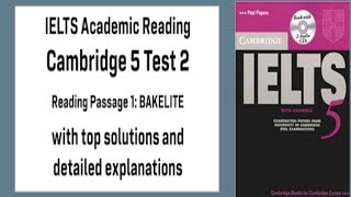 IELTS 5 READING TEST 2 PASSAGE 1  BAKELITE ouTube ·IELTS Pakistan [upl. by Cliffes]