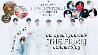 korea vlog ➏ 191029 BTS 방탄소년단 SPEAK YOURSELF THE FINAL concert vlog ᵗᵃᵏᵉ ᵐᵉ ᵇᵃᶜᵏ ᵗᵒ ᵇᵗˢ ʷᵒʳˡᵈ [upl. by Arimlede]