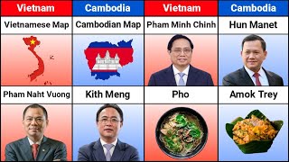 Vietnam vs Cambodia  Country Comparison 2024  Versus Kingdom [upl. by Nirda]