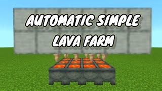 How To Make Easiest amp Simple Automatic Lava Farm in Minecraft 120 😱😃 [upl. by Ahsiekin]