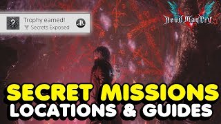 DMC 5  All Secret Mission Locations amp Walkthrough In Devil May Cry 5 Secrets Exposed Trophy Guide [upl. by Killie981]