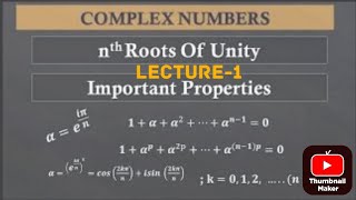 Nth ROOTS OF UNITY  Nth ROOTS OF COMPLEX NUMBER [upl. by Obediah686]