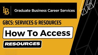 GBCS How to Access Career Resources [upl. by Quince972]