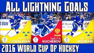 All Lightning player goals World Cup of Hockey 2016 [upl. by Attekahs424]