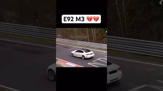 😭😭 e92 e92m3 bmw bmwm3 m3 f80 f80m3 trackday cars carcrashes supercar youtubeshorts [upl. by Eenhpad]