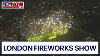 New Years Eve fireworks 2023 London celebrates with massive show  LiveNOW from FOX [upl. by Anual]