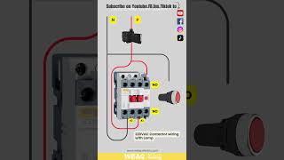 Contactor wiring  Selector switch  Contactor wiring with Lamp and Selector switch [upl. by Bartolomeo886]