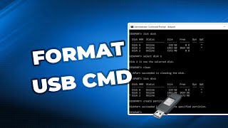 How to Format USB using CMD [upl. by Sesom866]