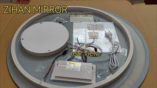 ZIHAN MIRRORbathroom mirror D60cm round magnify led mirror [upl. by Jodoin]