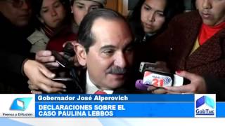 Alperovich quotMi hijo es inocente lo están usando por razones políticasquot [upl. by Audri]