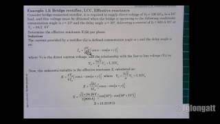 Example 13 Bridge rectifier LCC Effective reactance [upl. by Snevets796]