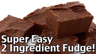 Super Easy 2 Ingredient Fudge In One Bowl  Tasty Christmas Candy Recipe [upl. by Pantia]