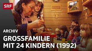 Familie mit 24 Kindern 1992  Leben in der Grossfamilie  SRF Archiv [upl. by Llertnauq667]