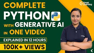 Python Tutorial with Gen AI for 2024  Python for Beginners  Python full course [upl. by Enajiram]