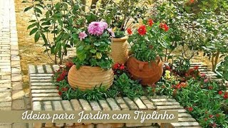 25 IDEIAS PARA JARDIM COM TIJOLINHO  PAISAGISMO E JARDINAGEM [upl. by Ahsaek]