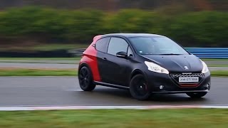 Peugeot 208 GTi 30th Edition Track Driving Oversteer And Handbrake Turns [upl. by Lekkim]