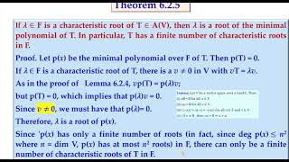 Lec 22  Section 6 2 Characteristic roots Topics in Algebra  INHerstein [upl. by Elatnahs]