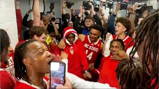 Watch NC State celebrate after defeating Virginia in the ACC Tournament [upl. by Mayberry709]