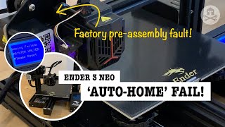 Ender 3 Neo autohome fail  factory preassembly fault [upl. by Goodhen793]