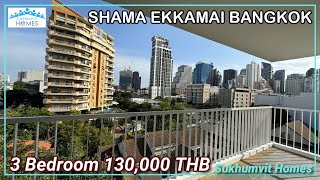 Luxury Bangkok Apartment with Stunning Views Shama Ekkamai 3 Bedroom 130000 THB Monthly [upl. by Ashling]