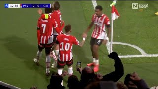 Arnau Martínez Red Card PSV vs Girona 40 Goals and Highlights Arnau Martínez Sent Off [upl. by Tomlin]