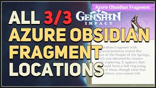 All Azure Obsidian Fragment Locations Genshin Impact [upl. by Py]