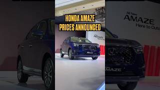 NEW AMAZE PRICES ARE OUT Starts at ₹799 lakh for the manual PowerDrift HondaAmaze Amaze [upl. by Danieu]