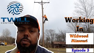 Lineman Vlog Episode 3 Linemen in Wildwood Mo with Twill Contracting [upl. by Molli]