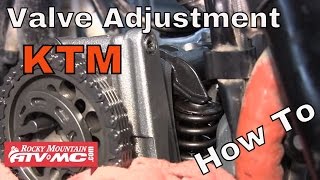 How To Adjust the Valves on a KTM Motorcycle [upl. by Raybin]