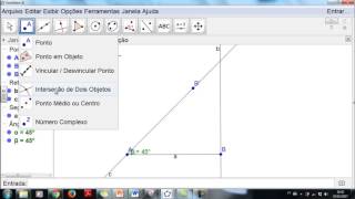 Calculando seno cosseno e tangente de 0 a 90 graus no geogebra [upl. by Daney]