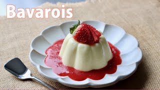 Bavarois with Strawberry Sauce Recipe  Japanese Cooking 101 [upl. by Ginelle]